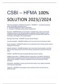 CSBI – HFMA 100%  SOLUTION 2023//2024