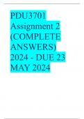 PDU3701 Assignment 2 (COMPLETE ANSWERS) 2024 - DUE 23 MAY 2024