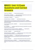 MN551 Unit 10 Exam Questions and Correct Answers