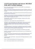 CALP Exam Question and Answer 2023&sol;2024 With 100&percnt;Verified Solutions&period;