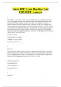 Sepsis TOP Exam Questions And  CORRECT Answers