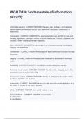 WGU D430 fundamentals of information security with complete solution