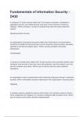 Fundamentals of Information Security - D430