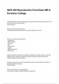 NUR 209 Reproductive Final Exam MD 8 Excelsior College