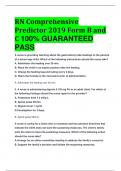 RN Comprehensive Predictor 2019 Form B and C 100% GUARANTEED  PASS ALREADY PASSED