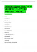 Special Riggers Exam 100%  VERIFIED ANSWERS  2024/2025 CORRECT RATED A+