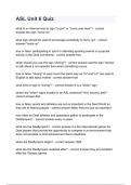 ASL Unit 6 Quiz