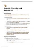Genetic Variation and Diversity 