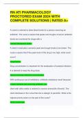 RN ATI PHARMACOLOGY PROCTORED EXAM 2024 WITH COMPLETE SOLUTIONS | RATED A+