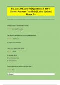 PA Act 120 Exam &num;2 &vert; Questions & 100&percnt;  Correct Answers &lpar;Verified&rpar; &vert; Latest Update &vert;  Grade A&plus; 