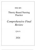 (UOPX) NSG 415 THEORY-BASED NURSING PRACTICE COMPREHENSIVE FINAL REVIEW