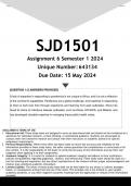 SJD1501 Assignment 6 &lpar;ANSWERS&rpar; Semester 1 2024 - DISTINCTION GUARANTEED