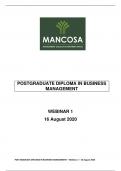 MANCOSA Accounting and financial management practice revision