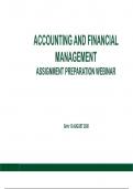 MANCOSA Accounting and Financial Management  revision work