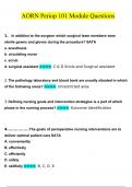 AORN Periop 101 Exams Bundle Pack Questions and Answers (2022/2023) (Verified Bundle)