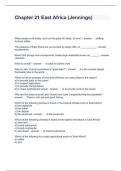 Chapter 21 East Africa &lpar;Jennings&rpar; Questions and Answers 2024
