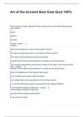 Art of the Ancient Near East Quiz 100&percnt; Questions and Answers 