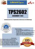 TPS2602 Assignment 1 (COMPLETE ANSWERS) 2024 (626409) - DUE 12 May 2024