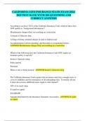 CALIFORNIA LIFE INSURANCE STATE EXAM 2024- 2025 TEST BANK WITH 200 QUESTIONS AND  CORRECT ANSWERS