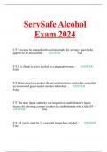 ServSafe Alcohol Exam 2024