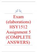 Exam (elaborations) HSY1512 Assignment 5 (COMPLETE ANSWERS) Semester 1 2024 (659796) - DUE 2 May 2024 •	Course •	Southern Africa Until the Early 1800s: Encounters (HSY1512) •	Institution •	University Of South Africa (Unisa) •	Book •	Southern Africa Since 