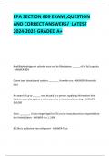 EPA SECTION 609 EXAM ;QUESTION AND CORRECT ANSWERS/ LATEST 2024-2025 GRADED A+