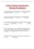 Army License instructors / License Examiners