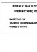 HESI RN EXIT EXAM V6 2022 REAL EXAM  SCREENSHOTS(INEF) UPDETED 2024 REAL PROCTORED EXAM