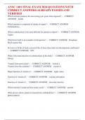 UPDATED 2025&sol;2026 TEXAS TECH ANSC 1401 FINAL EXAM 2024 QUESTIONS WITH CORRECT ANSWERS ALREADY PASSED AND VERIFIED