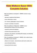 N332 Midterm Exam With Complete Solution