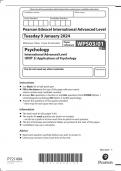 Pearson Edexcel A-Level Psychology  Advanced Subsidiary UNIT 1: Social and Cognitive Psychology January 2024  Authentic Marking Scheme Attached