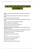 ABC Bartending Exam Questions And Answers @ 2024