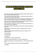 REHS RS Exam Questions With Verified Answers &commat; 2024