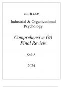 (WGU D576) HLTH 4370 INDUSTRIAL & ORGANIZATIONAL PSYCHOLOGY COMPREHENSIVE exam