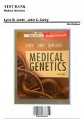 Test Bank for Medical Genetics, 5th Edition by Jorde, 9780323188357, Covering Chapters 1-8 | Includes Rationales
