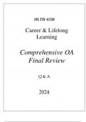 (WGU D572) HLTH 4330 CAREER & LIFELONG LEARNING COMPREHENSIVE OA FINAL REVIEW