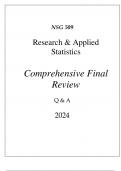 (UOPX) NSG 509 RESEARCH & APPLIED STATISTICS COMPREHENSIVE FINAL REVIEW 2024