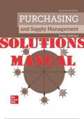 Purchasing and Supply Management&comma; 17th Edition by P&period; Fraser Johnson SOLUTIONS MANUAL