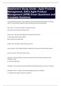 Stephanie's Study Guide - Agile Product Management, SAFe Agile Product Management (APM) Exam