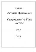 (UOPX) NSG 522 ADVANCED PHARMACOLOGY COMPREHENSIVE FINAL REVIEW 2024.