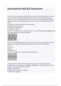 Dysrhythmia NCLEX Questions with complete solution