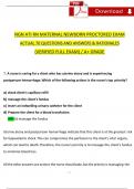 ATI RN MATERNAL NEWBORN PROCTORED 2023 NGN EXAM QUESTIONS AND ANSWERS (VERIFIED REVISED FULL EXAM)
