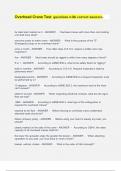 Overhead Crane Test  questions with correct answers&period;
