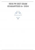HESI PN  EXIT EXAM GUARANTEED A&plus;