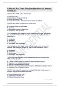 California Real Estate Principles-Questions and Answers Graded A+..