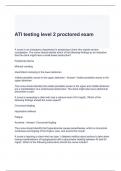 ATI testing level 2 proctored exam with complete solutions