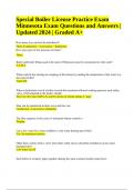 Special Boiler License Practice Minnesota Exam Questions and Answers &vert; Updated 2024 &vert; Graded A&plus;