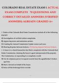 COLORADO REAL ESTATE EXAM 1 ACTUAL EXAM COMPLETE 70 QUESTIONS AND CORRECT ANSWERS