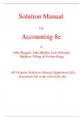 Solutions Manual for Accounting 8th Edition By Hoggett Medlin Edwards Tilling (All Chapters, 100% Original Verified, A+ Grade)