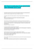 HUC Mock Certification Exam QUESTIONS AND ANSWERS 2024&sol;2025